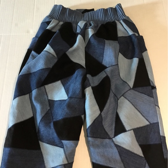 Patchwork denim pants| Epuzer patchwork Albite ankle pants Size S - Picture 4 of 7